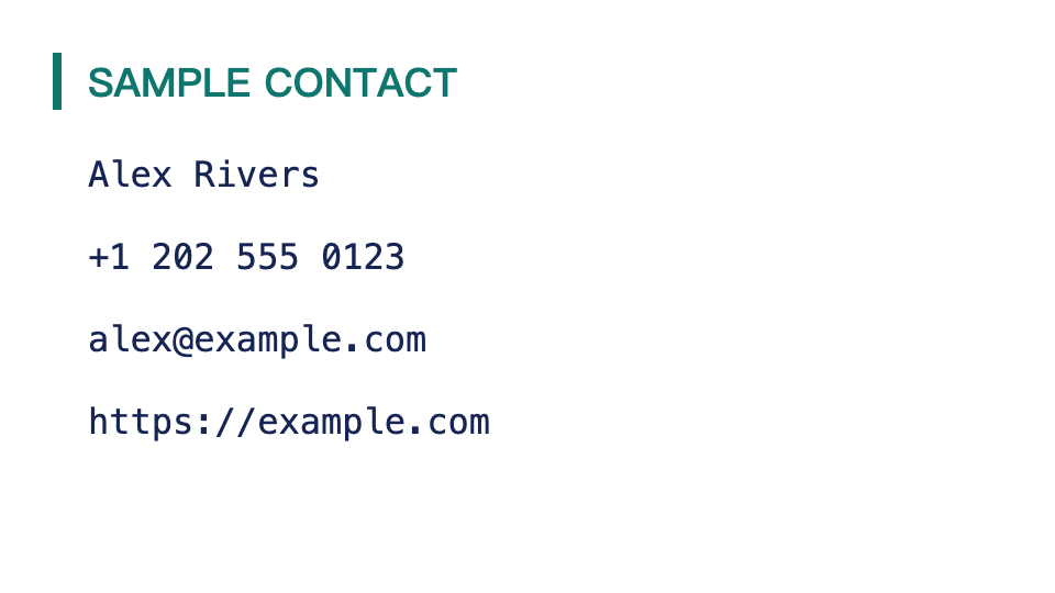 Extract Phone Numbers, Emails and Links from Images — Example 1 — Input