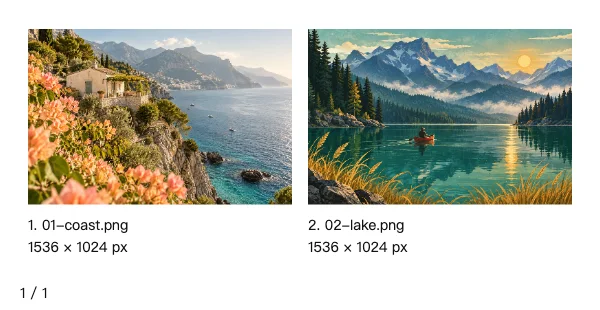 Travel editor selection — actual output
