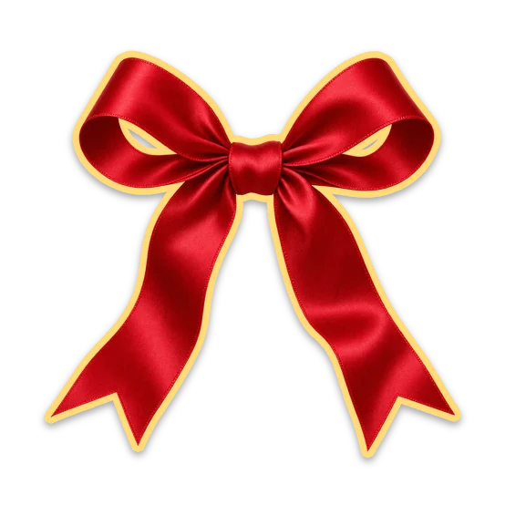 Promotional ribbon sticker — actual output