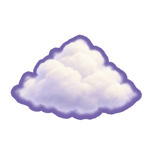 Soft cloud weather sticker — actual output