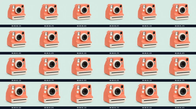 Camera product promo: inspect a dense frame overview — actual output