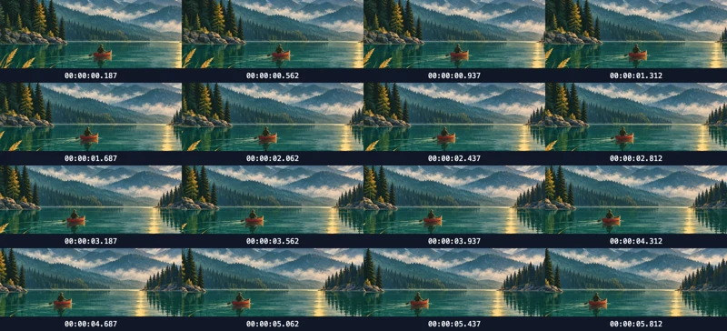 Wide lake panorama: inspect a pan — actual output