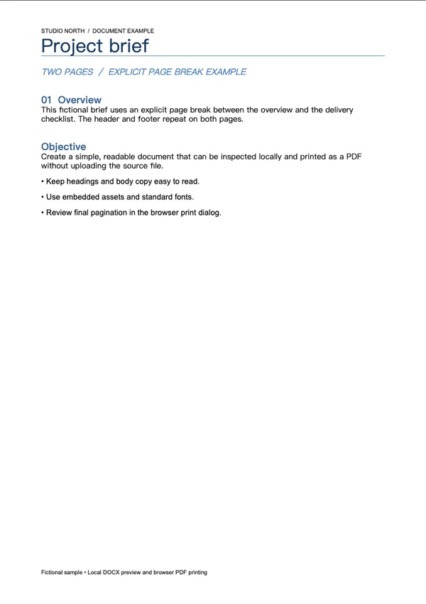 Word naar PDF in je browser — Voorbeeld 4 — Invoer